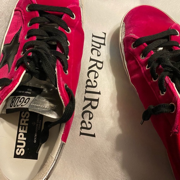 Golden Goose Pink Velvet Superstars Sneakers - Picture 4 of 4